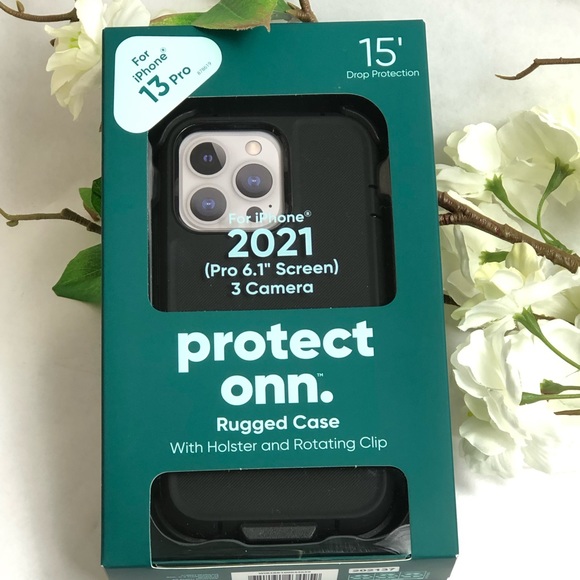 onn. IPhone 13 Pro Black Rugged Phone Case - Picture 5 of 6